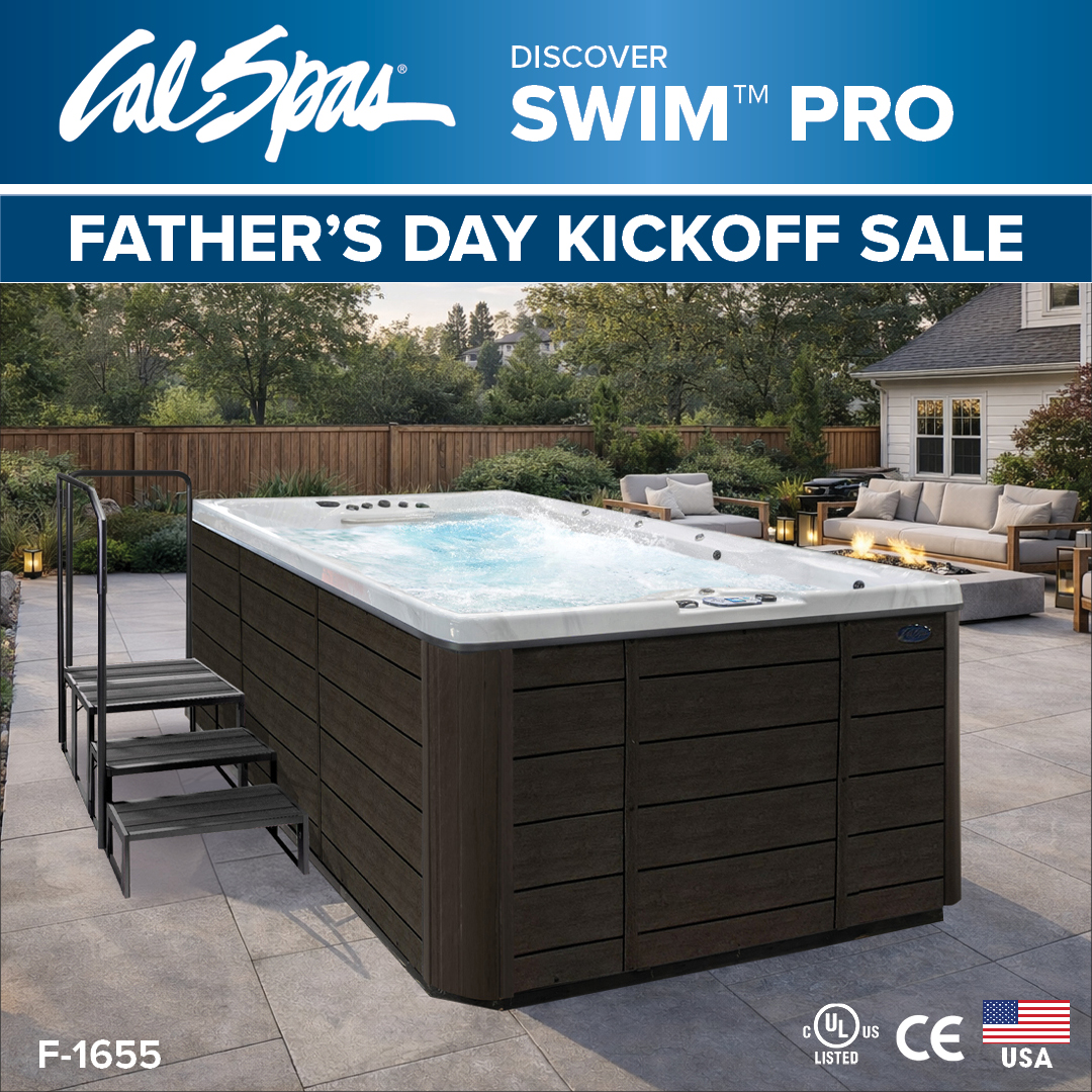 Calspas hot tub being used in a family setting - Victorville
